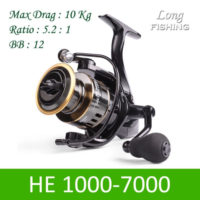 Reel Pancing Metal Max Drag 10Kg HE1000 HE2000 HE3000 HE4000 HE5000 - HE 2000