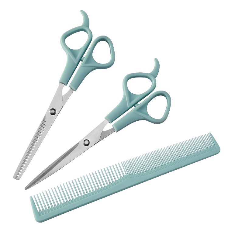 Gunting Cukur Sisir Rambut Set 3 //  Set Impor Stainless Tajam.-1