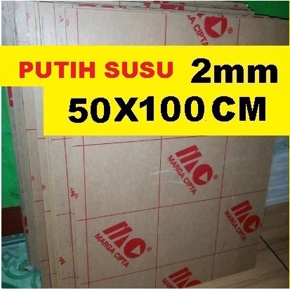 

Acrylic - Akrilik Putih Susu - Marga Cipta tebal 2mm ukuran 50x100cm