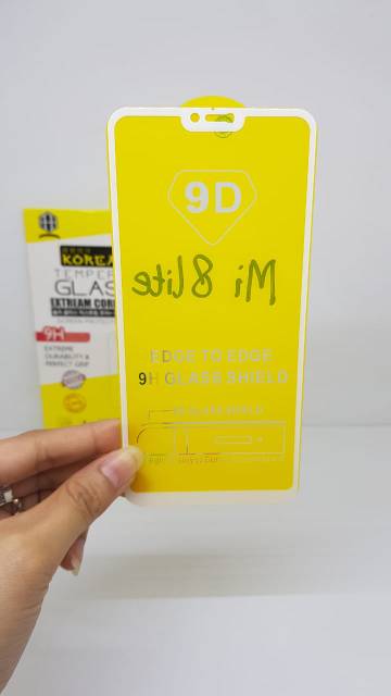 KOREAN Tempered Glass Xiaomi Mi 8 Lite 6.26&quot; FULL SCREEN TG 5D Mi8 Lite FULL GLUE Anti Gores Kaca