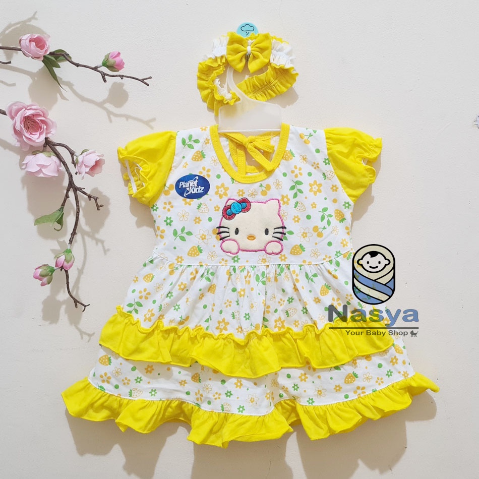 [P-008] Dress Bayi (0-6 bulan) / Setelan Bayi Perempuan Pita &amp; Animal