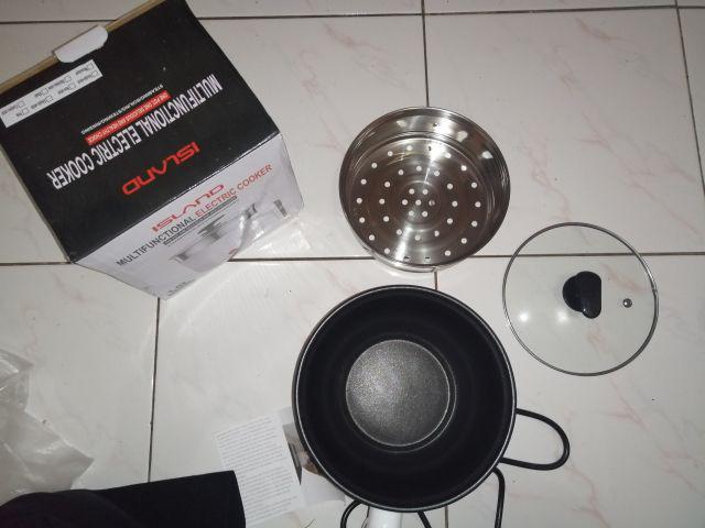 Panci Elektrik Keramik 1.8 Liter | Panci Listrik | Panci Serbaguna | Panci Kukus