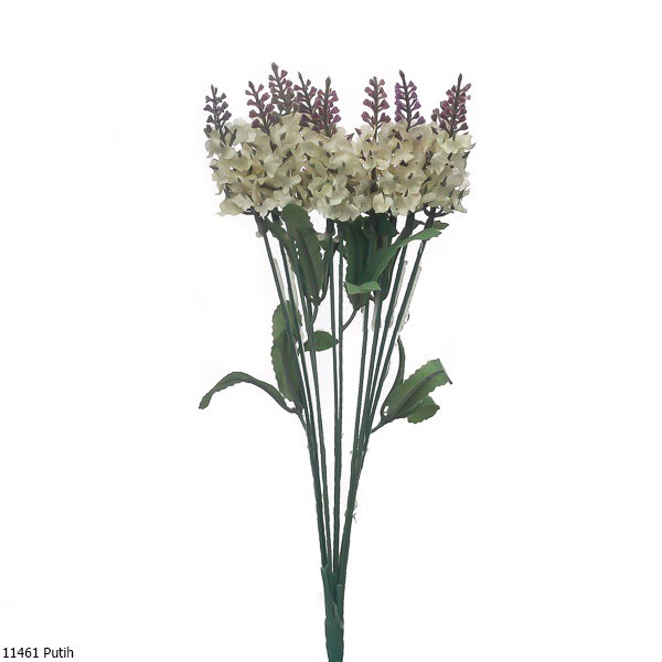 Bunga Plastik Lavender | Bunga Hias Lavender 1146-Putih