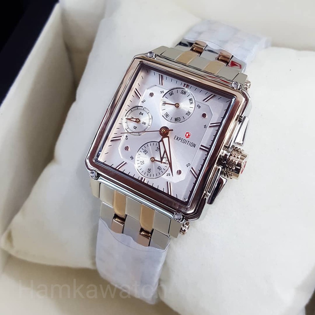 jam tangan / Watch_Id wanita expedition original e6618 silver rose gold