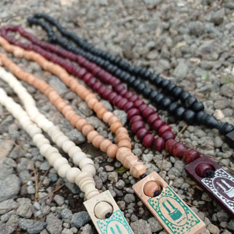 TASBIH KAYU 99 7-8mm SOUVENIR UMROH HAJI HAJATAN