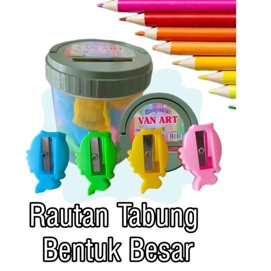 

✨SALE✨ (Harga 1 tabung isi 24 pcs) RAUTAN pensil isi 24pc, Rautan tabung, harga uda 1 set dengan tabungnya produck vyralral