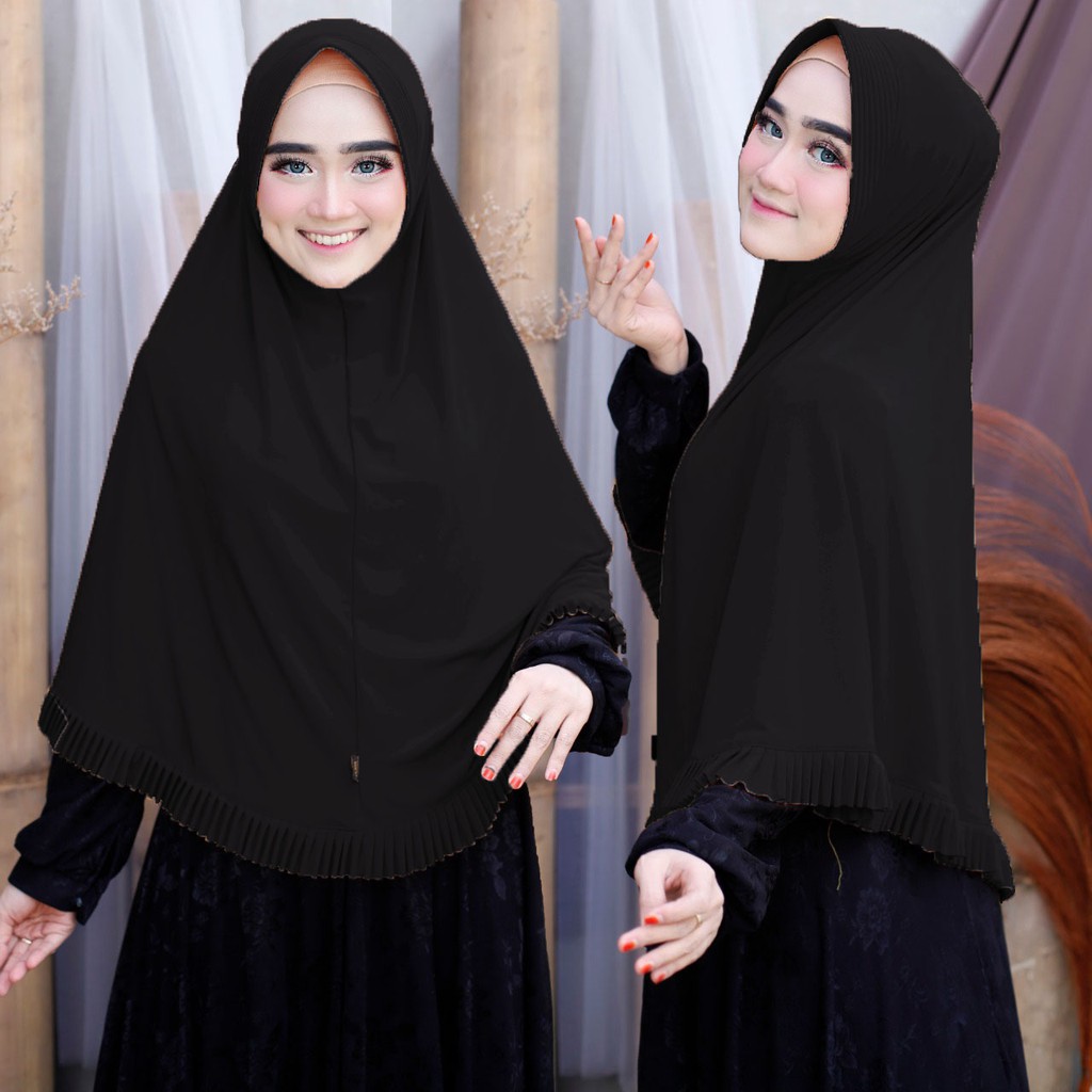 Jilbab Instan Nuri XL Hijab Instan Jersey Premium Kerudung Bergo Nayla Hija'b