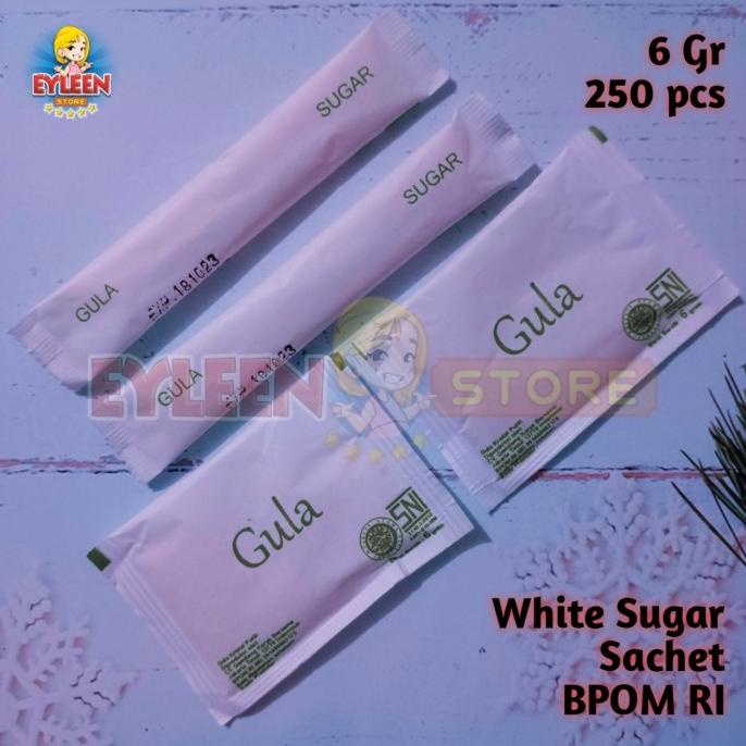 

*#*#*#] White Sugar Sachet / Gula Putih Sachet isi 250 pcs ( Kotak / Batang )
