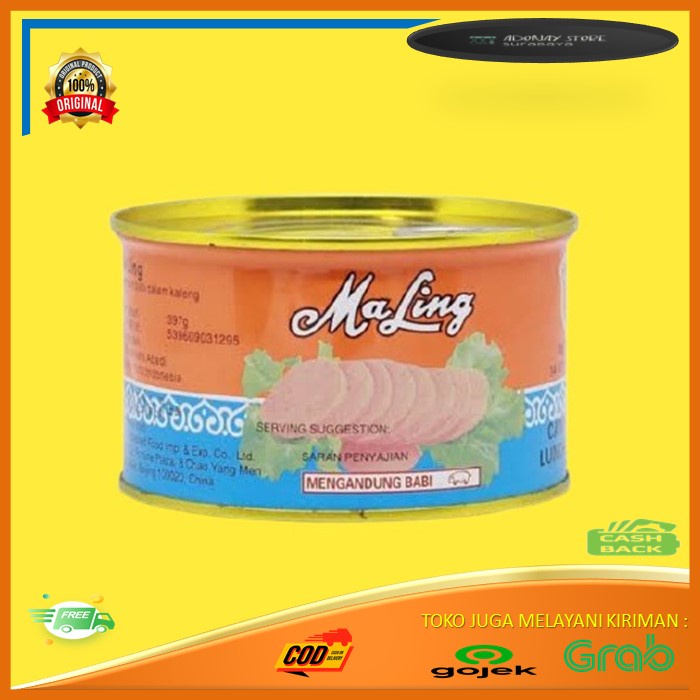 

MaLing Ham Kaleng FYF / Canned Pork Luncheon Meat Ham-397gr