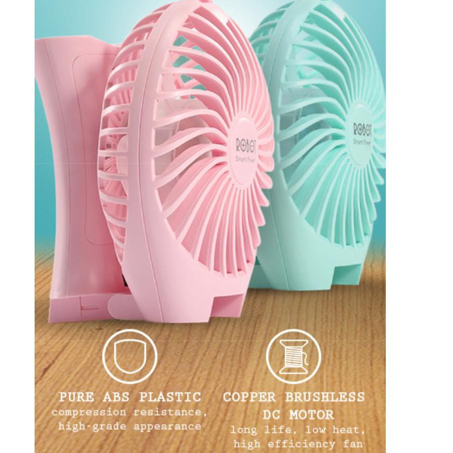 Mall Robot kipas mini power bank RT-BF07 2000mah portable fan mini original