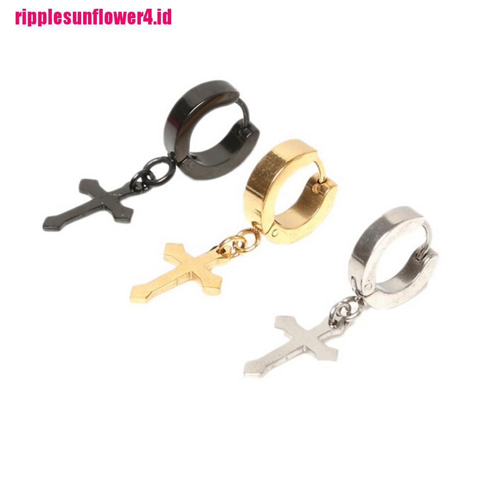 1pc Anting Klip Telinga Bahan Titanium Steel Ukuran 4x9cm Untuk Wanita