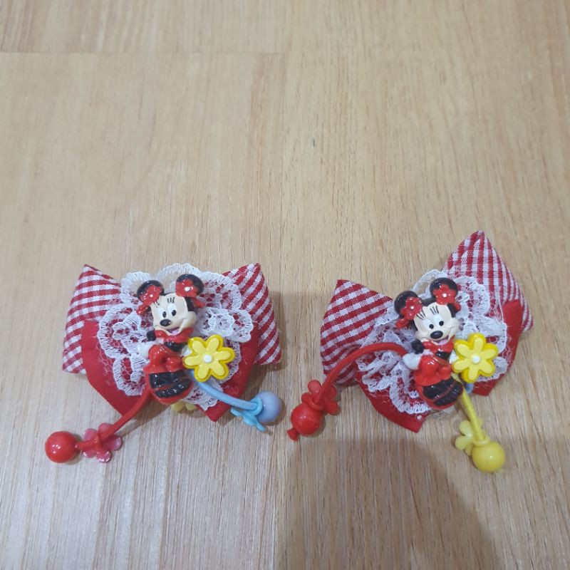 Pita jepit rambut red minnie mouse