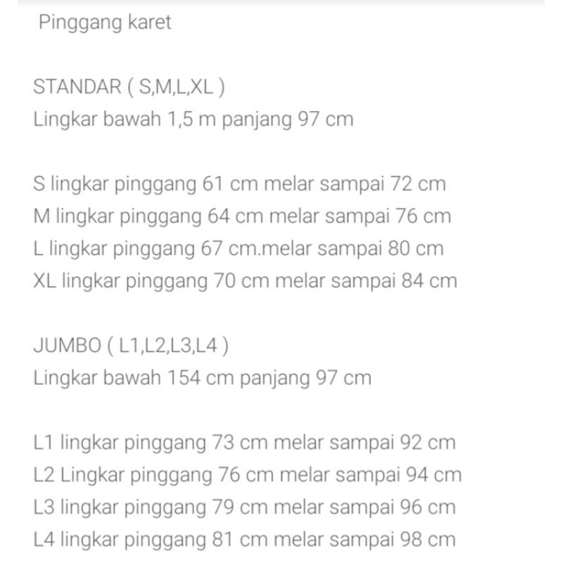 Rok Dasar Kurnia Ys. Pinggang Karet Ukuran standar (S,M,L,XL)-3