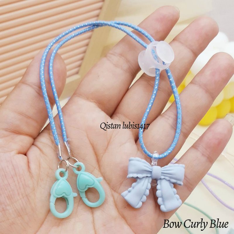 Strap Masker Bow Curly Series