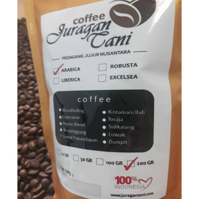 

Kopi juragan tani Arabika Garut papandayan 200 gram