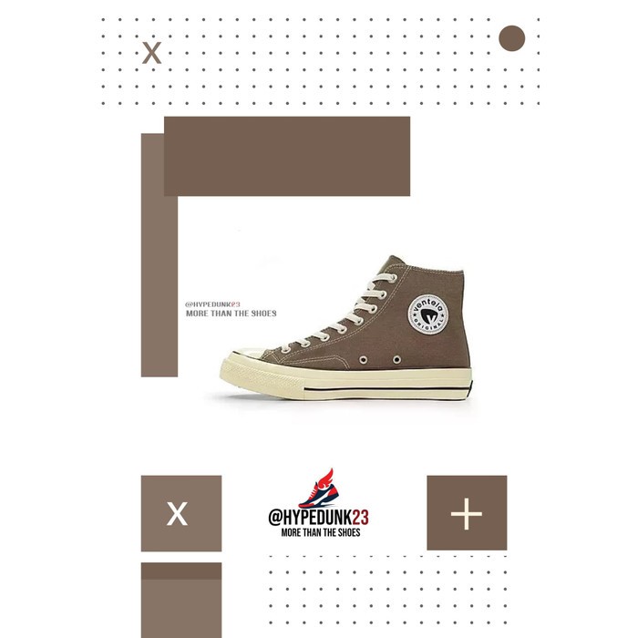 Dijual Sepatu Ventela 70s High Cut Charcoal (Abu Arang) - 36 Berkualitas