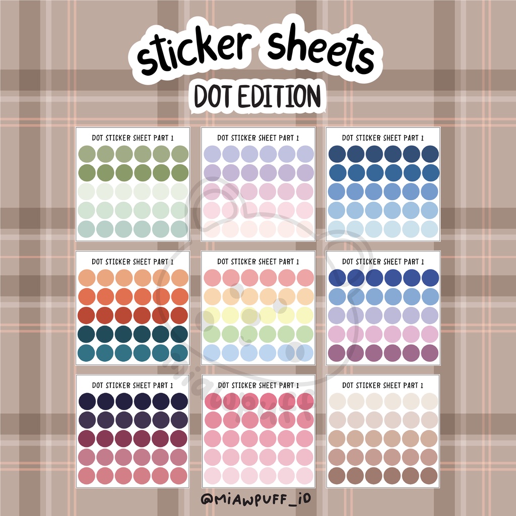 

DOT EDITION/STIKER BULAT /STIKER LINGKARAN/STICKER SHEET/STICKER JOURNAL/STICKER AESTHETIC