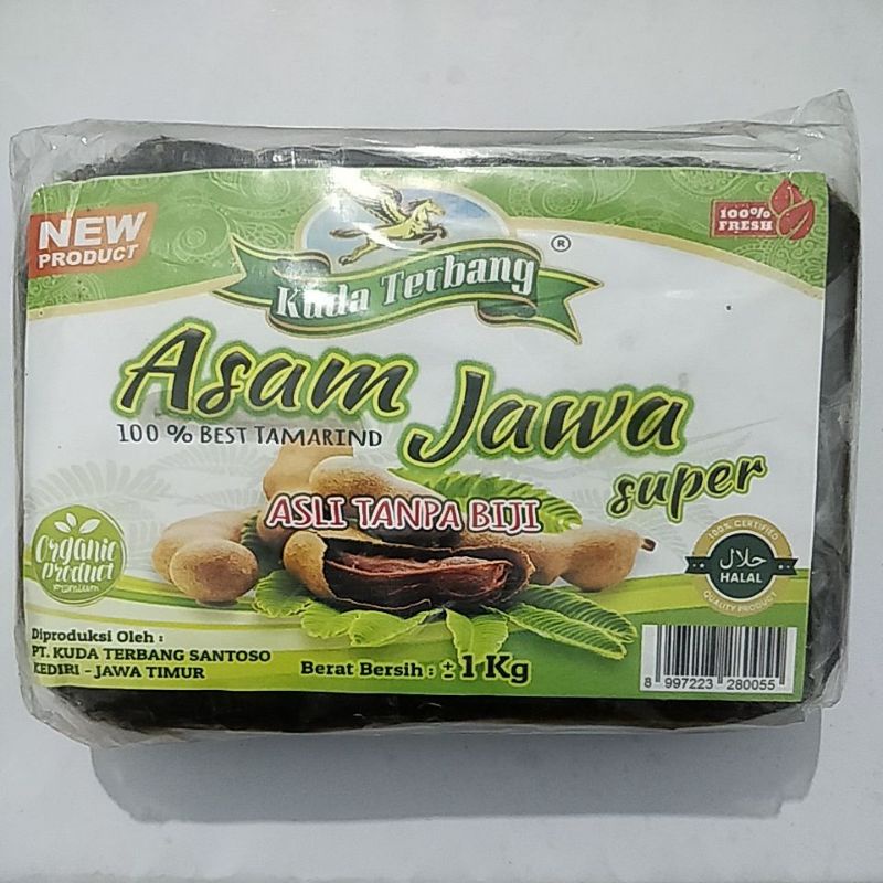 

Asam Jawa Super Kuda Terbang Asli Tanpa Biji 1kg