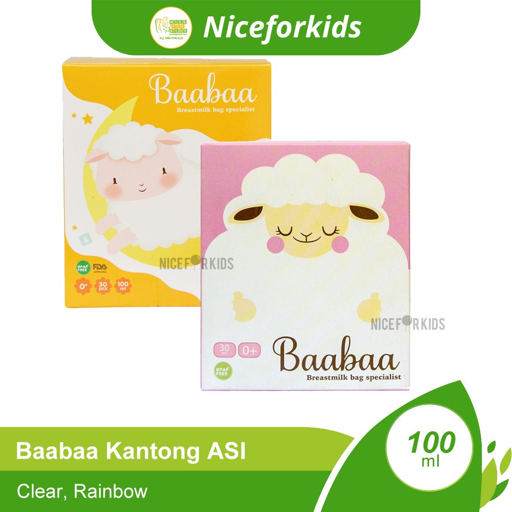 BaaBaa Breastmilk Storage Plastik Kantong Asi 100ml Kantung Plastik Penyimpanan Asip Murah BPA Free