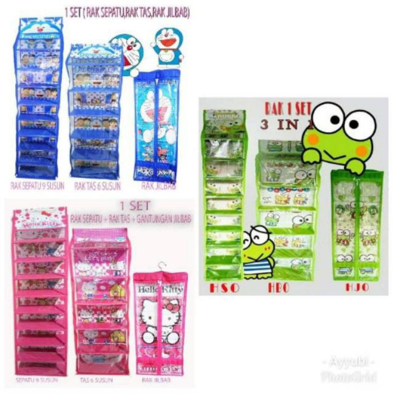 rak set,rak sepatu,rak tas dan jilbab
