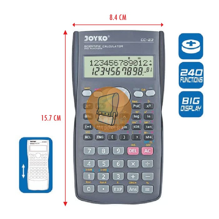 

Kalkulator Calculator Scientific Ilmiah 240 Functions JOYKO CC-23