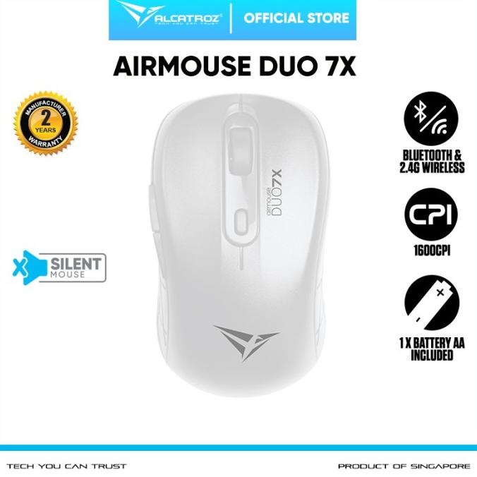 Oa504 Mouse Wireless & Blueooth 5.0 Alcatroz Airmouse Duo 7X Silent A6R6Cm3Wos