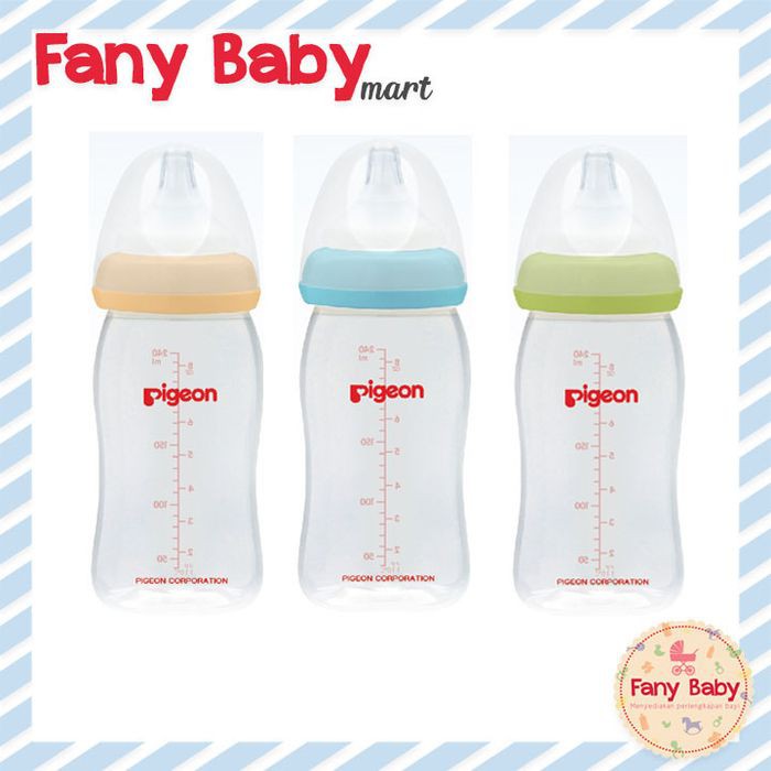 PIGEON BOTOL SUSU PP WIDE NECK 240ML - BUY 2 GET 1 / PA010309 (RANDOM)