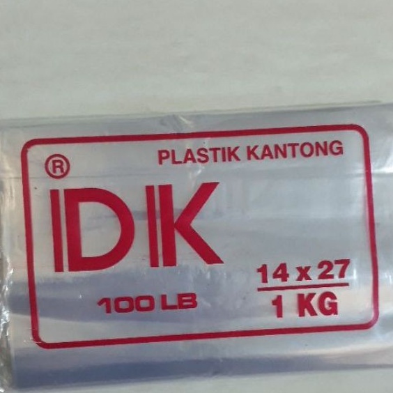 Plastik DK ukuran 14x27 /1kg isi 100 @pack