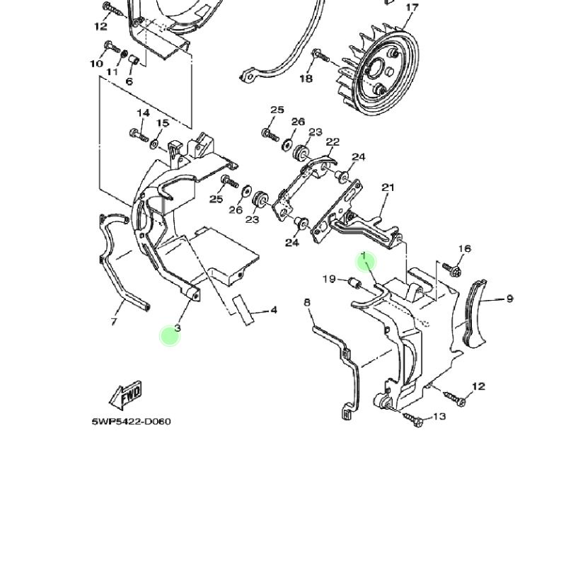 cover mesin set kiri kanan mio sporty soul fino nouvo z lele ori ygp original yamaha caver