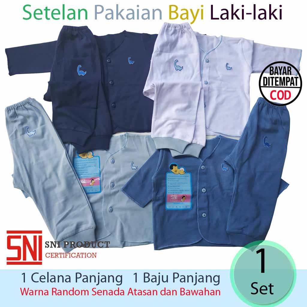 Setelan Panjang Bayi Laki-laki Baju Celana Bayi Baru Lahir Newborn Gift Set Baby Boy Kado BabyHai