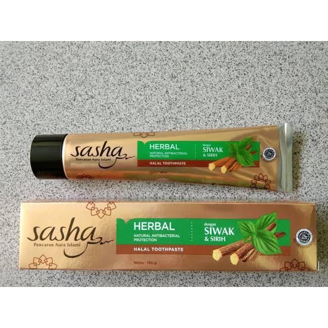 Herbal siwak dan sirih - Pasta Gigi SASHA Toothpaste Siwak Halal 65gr (tanpa box)