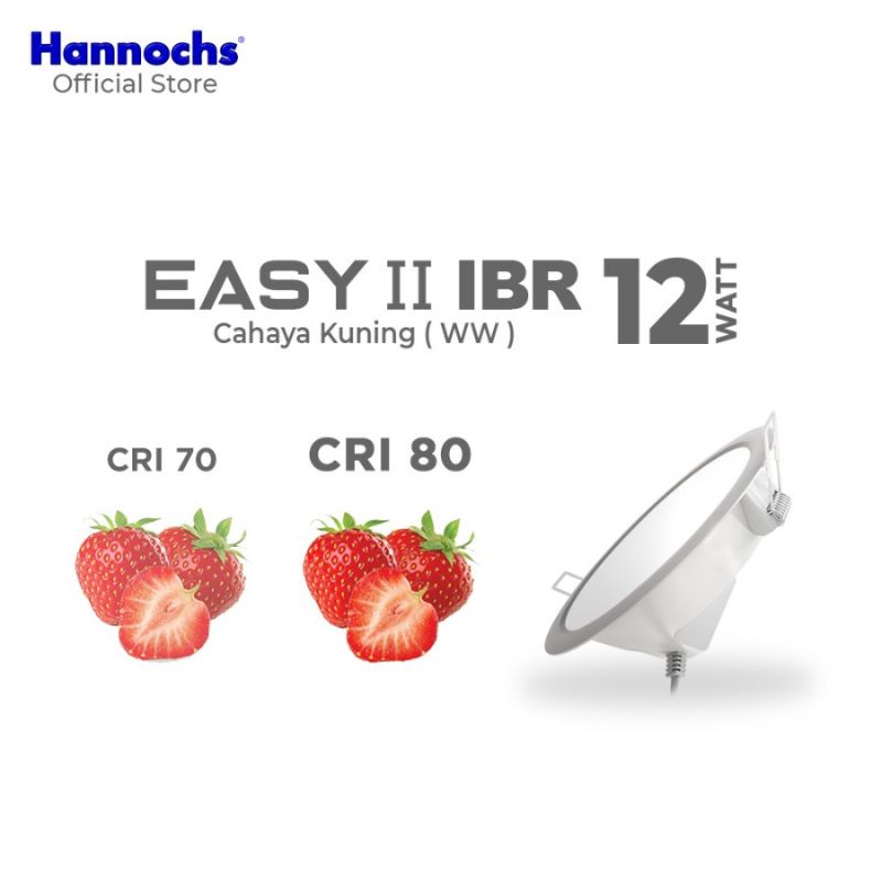 Lampu Downlight LED Hannochs Easy II IBR 12W 5 inch Cahaya KUNING
