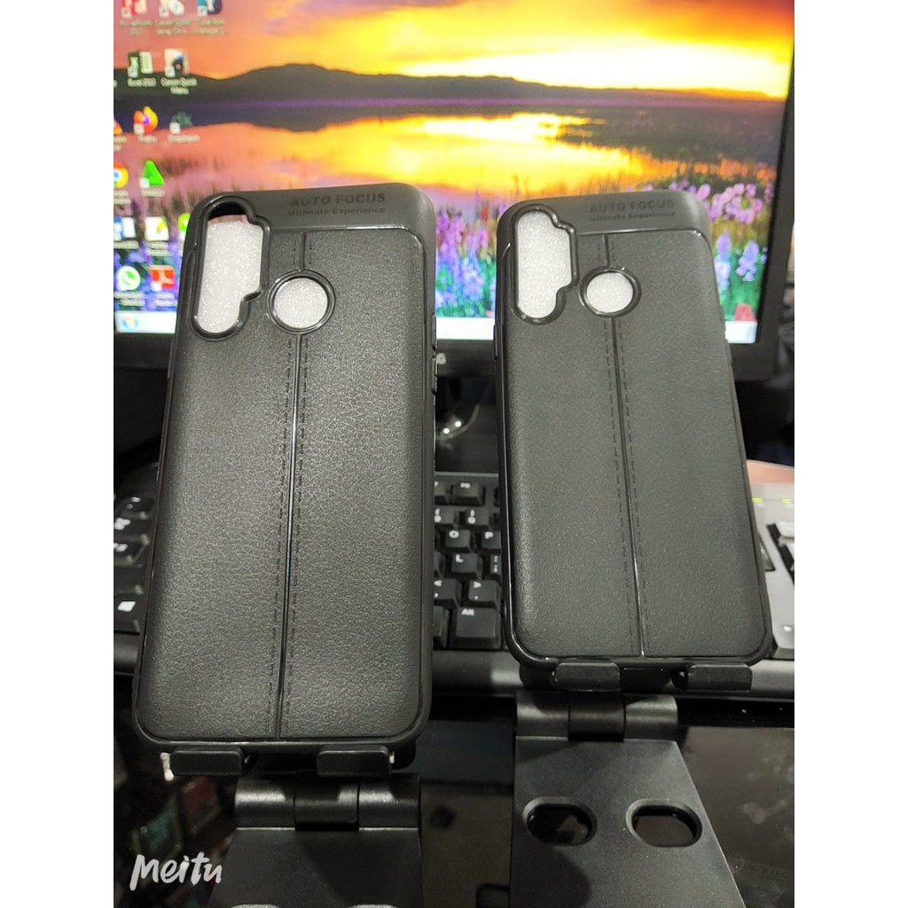 Auto Fokus Realme C3 6.5 inchi Leather Soft Case REALME C3 AUTOFOCUS Motif Kulit Jeruk
