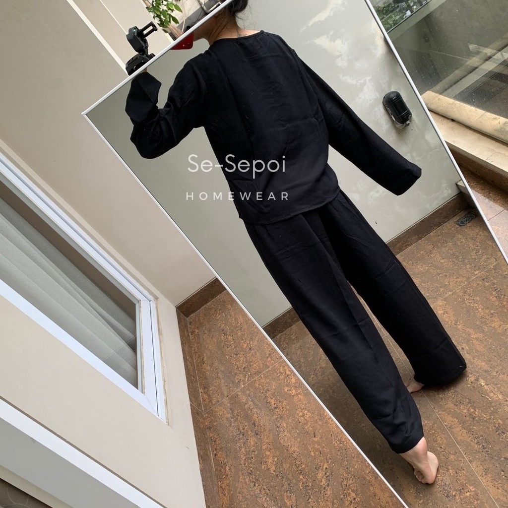 Long Sleeves Stormi Set - Set kulot - Set Lengan Panjang - Baju tidur - Baju Muslim - Baju Adem Tangan Panjang