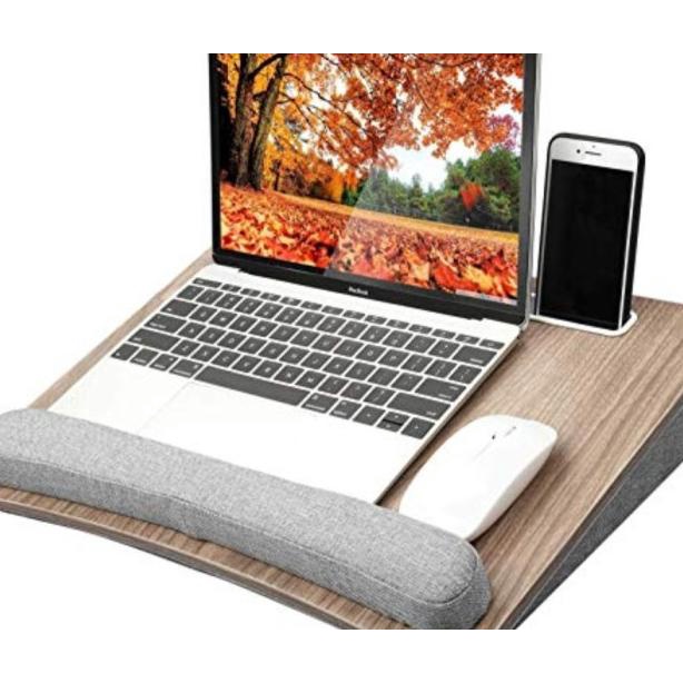 

HUANUO LAP LAPTOP DESK - PORTABLE LAP DESK WITH PILLOW CUSHION, FITS U