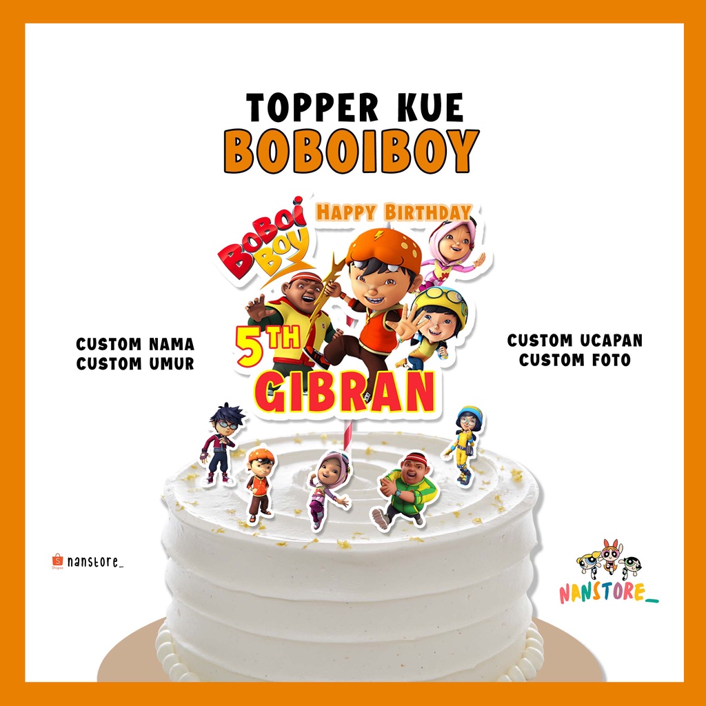 Topper Cake Custom Boboiboy