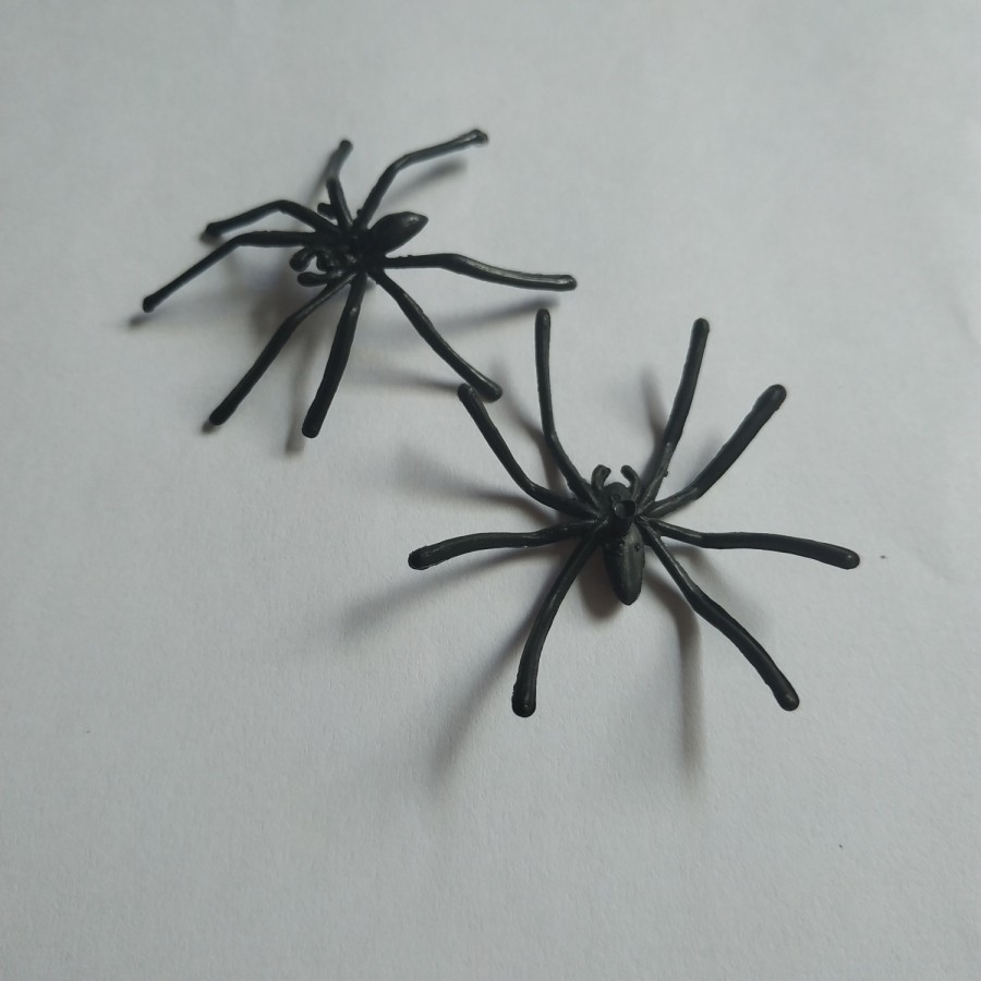 Halloween 3 pcs Spider properti pesta laba laba kecil mini 5x4cm