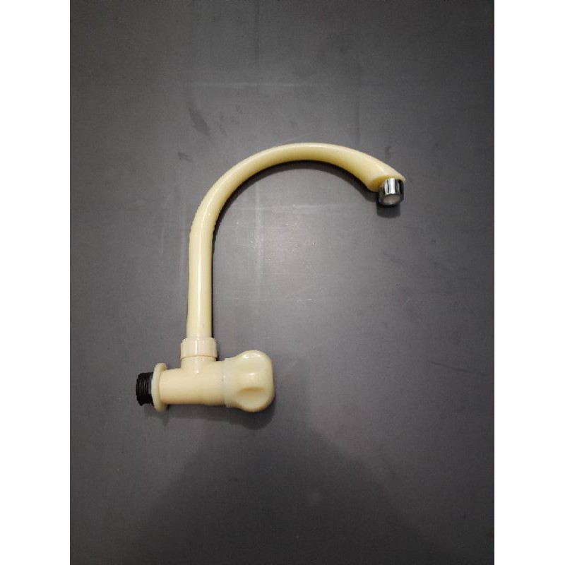 Kran Air Angsa PVC PUTER / Kran Dapur / Keran Wastafel Ledeng