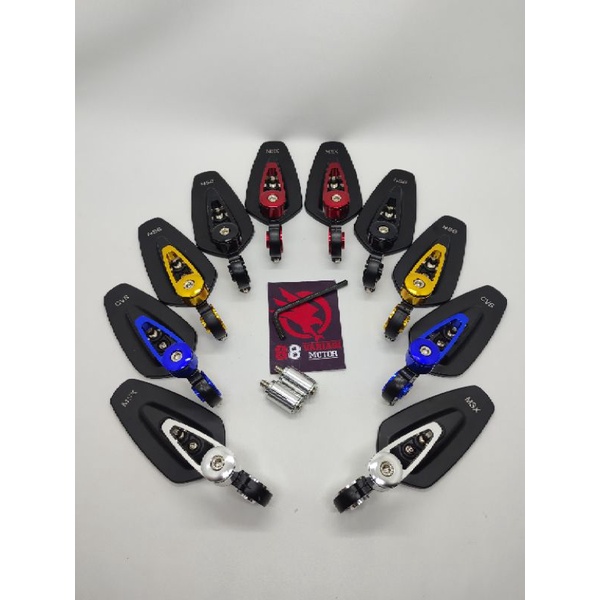 Spion Jalu Oval CNC Bar End Universal - Spion Jalu Oval Premium Variasi Motor - Spion Jalu Nmax Aerox Lexi PCX Vixion Sonic Jupiter Vario Scoopy Beat Mio Satria dan lainnya