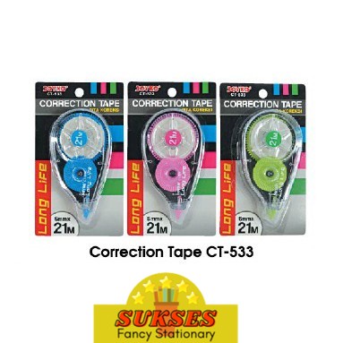 

Tipe-X Kertas / Correction Tape Ct-533 (21M)