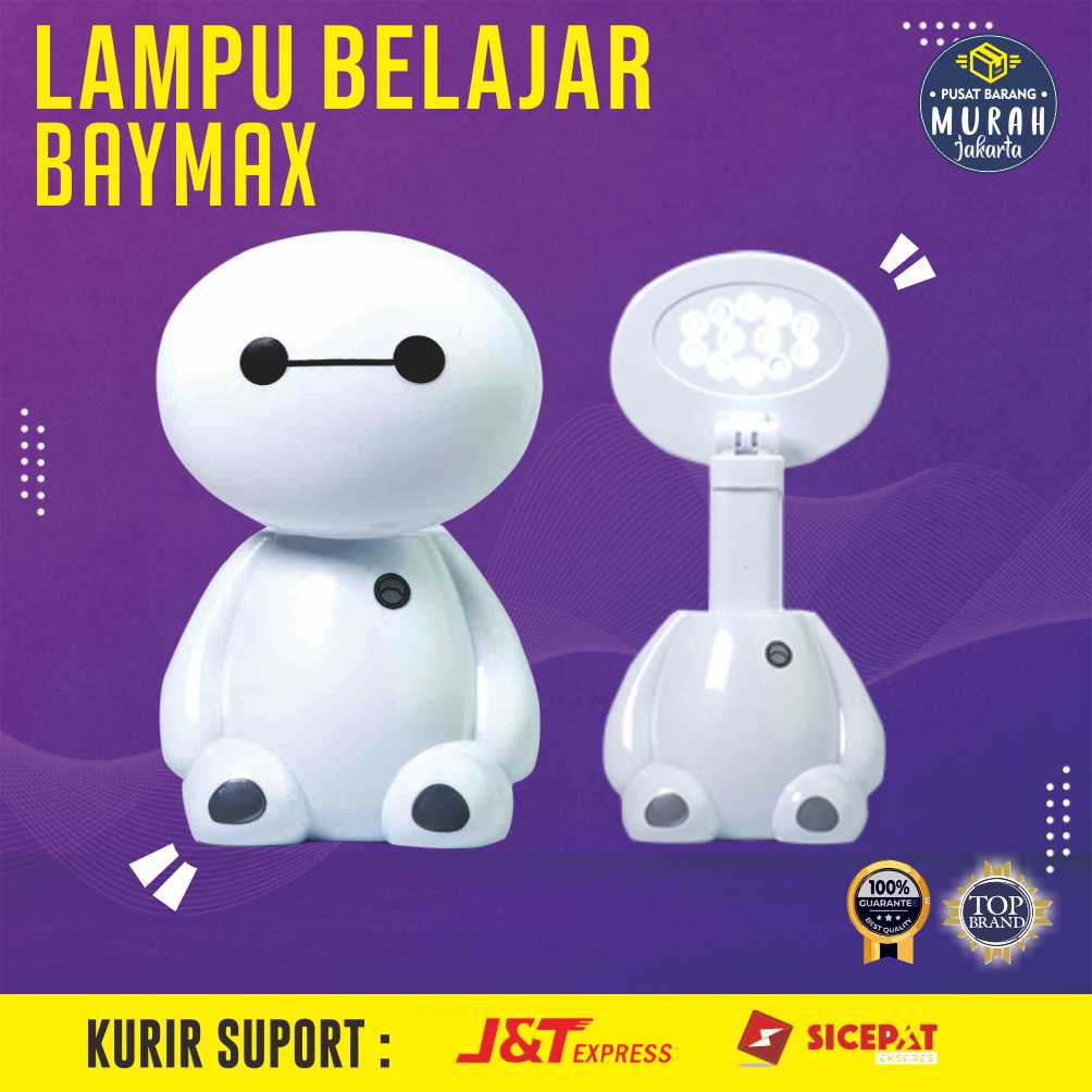 Lampu Belajar LED Aesthetic Lampu Baca Anak Karakter Lampu Meja Lucu Baymax Mini Portable Murah