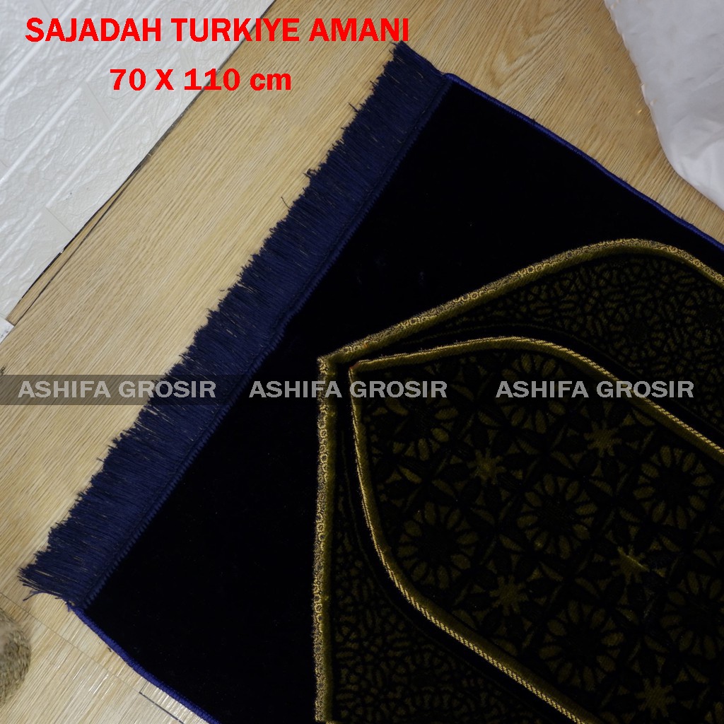 Sajadah Turki Bludru Halus Ukuran Motif Elegan Besar 70x110 cm