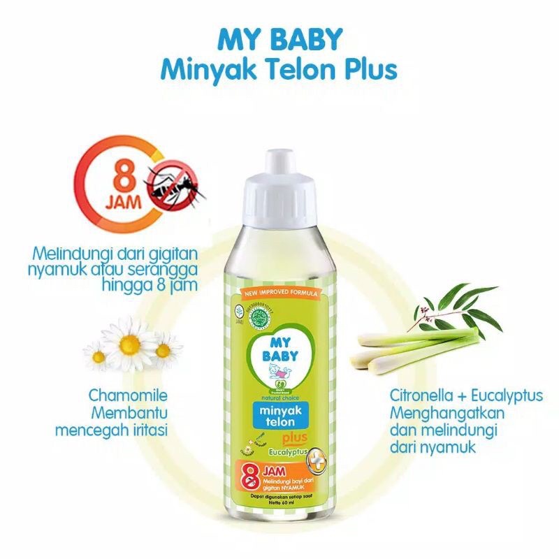 My Baby Minyak Telon Plus Eucalyptus 60 ml/90 ml/150 ml
