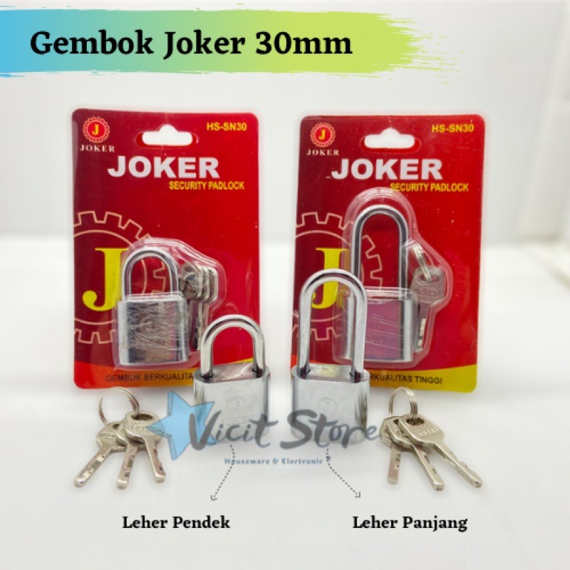 Gembok Pagar Leher Panjang / Pendek 30mm Size Small