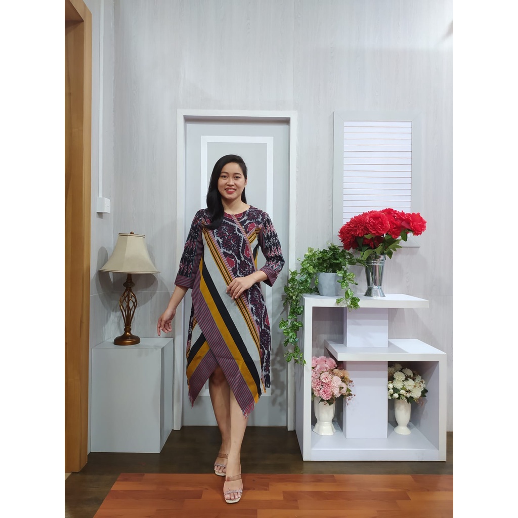 AB-(COD) PROMO TERKINI DRESS TENUN SONGKET BAJU MEWAH BAJU ARTIS BAJU KONDANGAN BAJU KANTOR BAJU PES