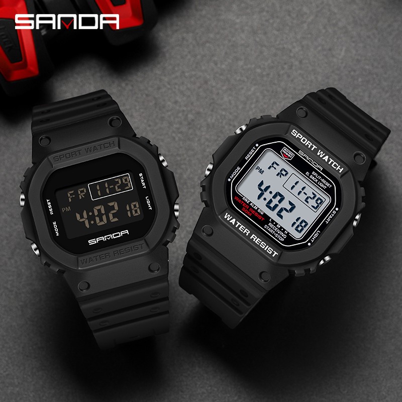 SANDA 329 Jam Tangan Pria Wanita Digital Tali Rubber Shockproof Anti Air WATCHKITE WKOS