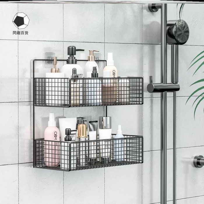 SDu6 Rak Gantung Aluminium Organizer Rack Bathroom 2 Layers G20 Black By Pro