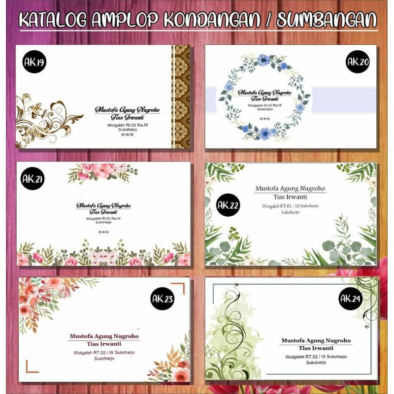 Amplop Kondangan Amplop Jagong Amplop Wedding Amplop Sumbangan Amplop Nama Shopee Indonesia