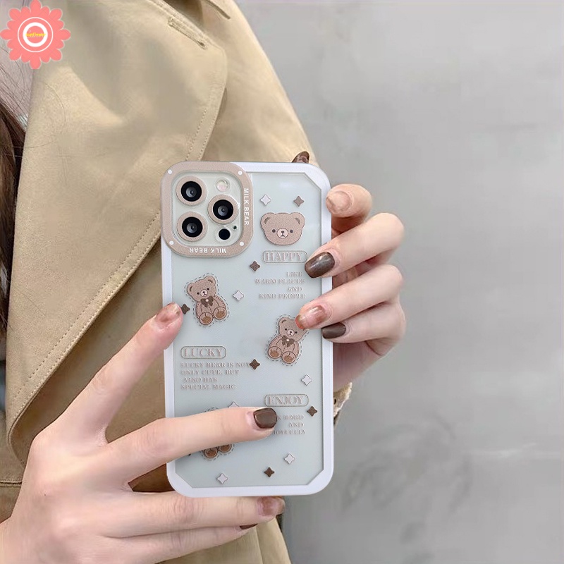 Kartun Beruang Lucu Case Realme 10 Pro Plus C55 C33 C35 9 9i 9 Pro Plus 8 8pro C31 C21Y C25Y 5 C15 C20 C11 C25 C21 C25S C3 5S 5i 6i 8i C12 INS Transparan Lembut Tpu Back Case Sarung