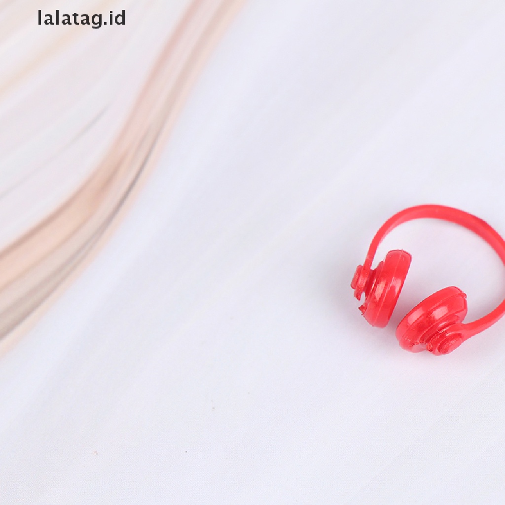 (lalatag) 2pcs Miniatur Headphone Wireless Bahan Plastik Untuk Dekorasi Rumah Boneka 1: 12 (ID)